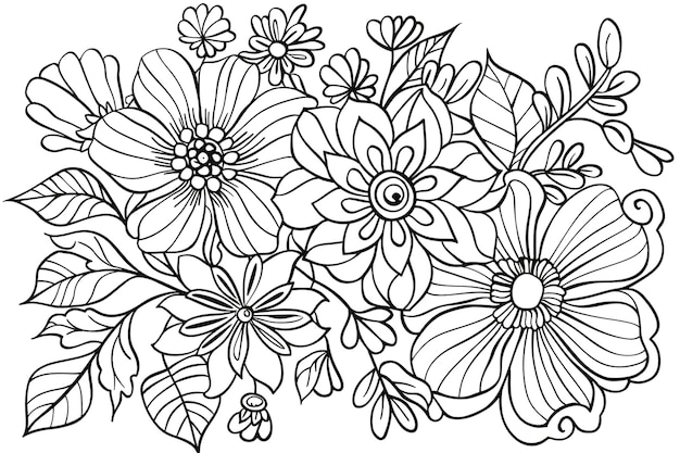 Aquarelle fleurs art détaillé