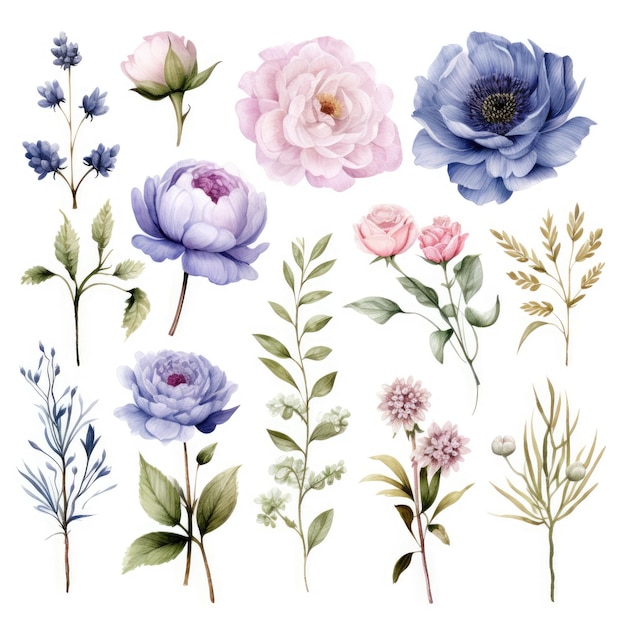 aquarelle de fleurs