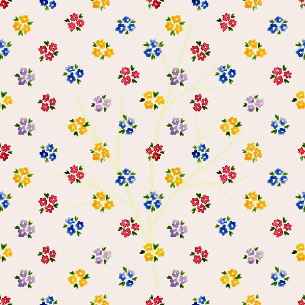 Aquarelle Floral Seamless Pattern