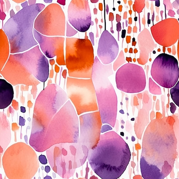 Une aquarelle d'un fond abstrait coloré avec des cercles et les mots amour