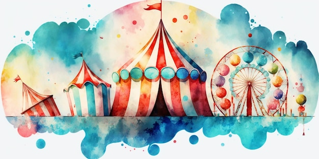 aquarelle de fond de carnaval