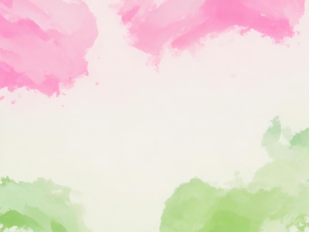 Aquarelle fond rose et vert ai généré