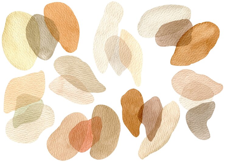 Aquarelle formes élégantes minimales neutres.