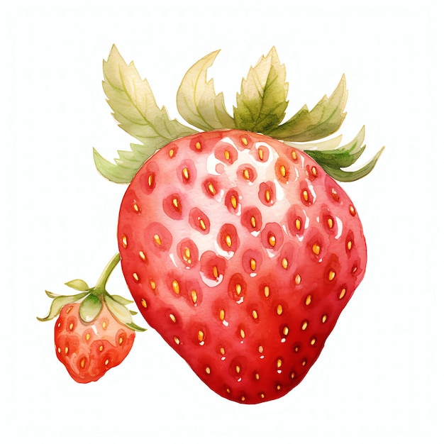 Aquarelle fraise ordinateur aquarelle clipart illustration