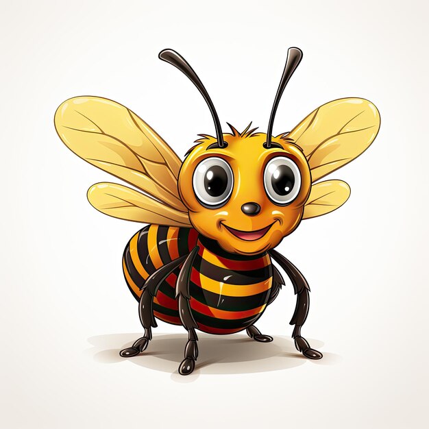 Aquarelle illustration d'abeille générative Ai