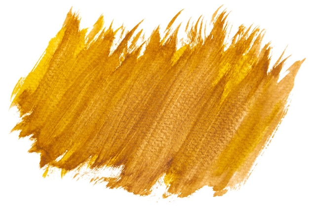 Aquarelle marron et jaune peinte à la main