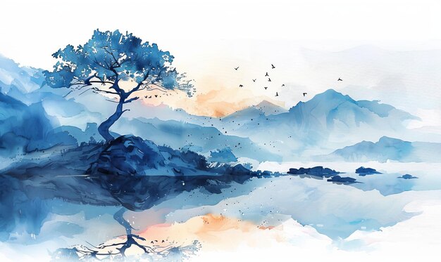 L'aquarelle minimaliste coréenne