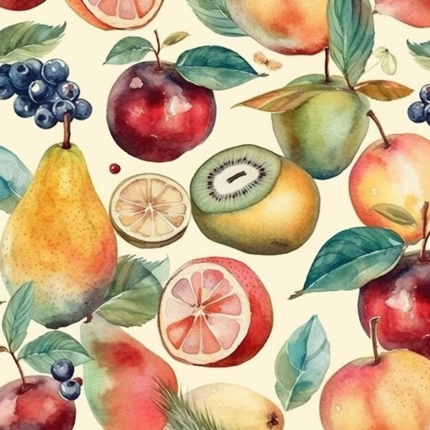 Photo aquarelle_modèle de fruit