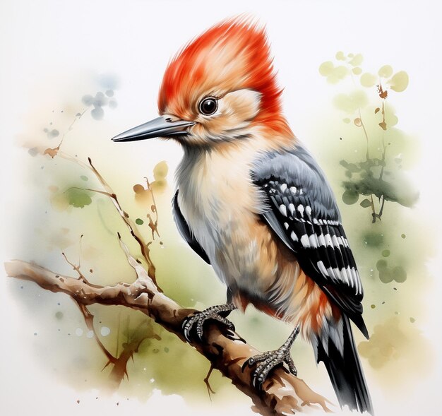 Aquarelle de l'oiseau