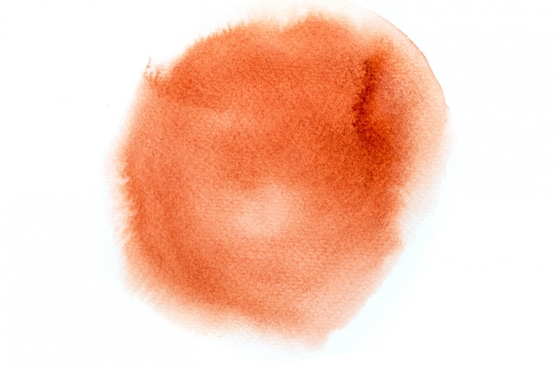 Aquarelle orange en blanc