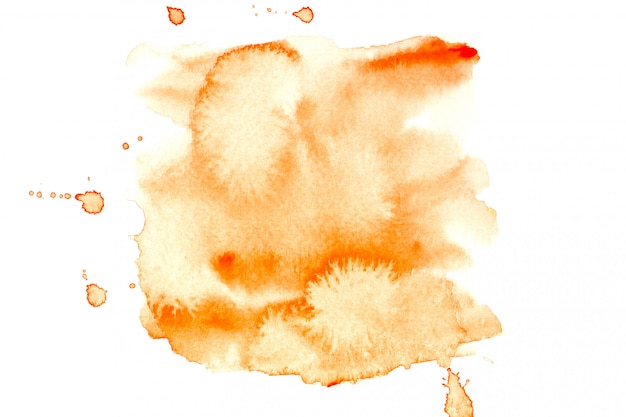 aquarelle orange tache peinture fond de trait