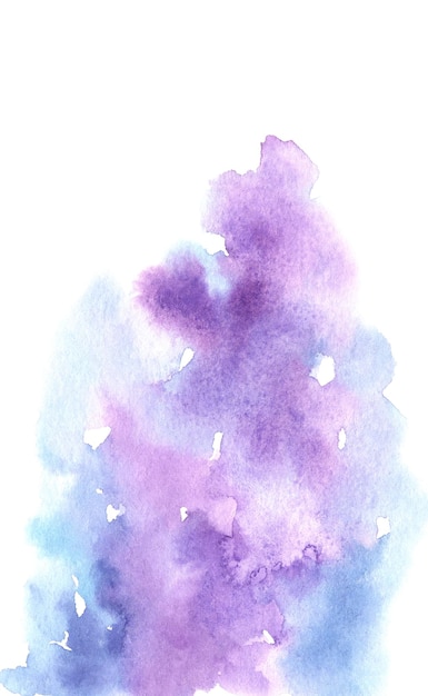 Photo aquarelle peinte à la main abstrait blanc bleu et violet fond dégradé pour votre conception