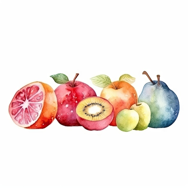 Aquarelle d'un seul fruit d'été