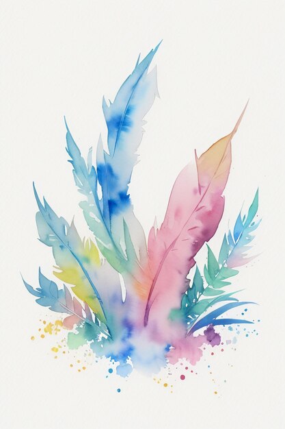 Aquarelle splash encre bleu image de fond belle couleur peinture effet de tache fond simple