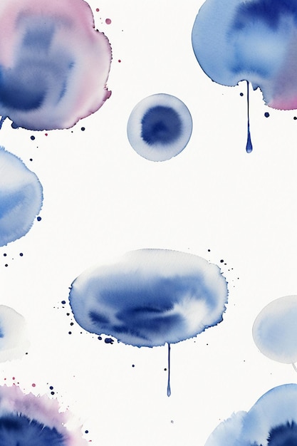 Aquarelle splash encre bleu image de fond belle couleur peinture effet de tache fond simple