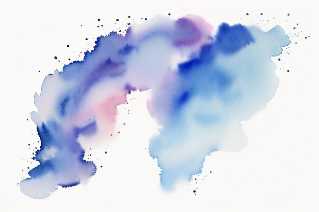 Photo aquarelle splash encre bleu image de fond belle couleur peinture effet de tache fond simple