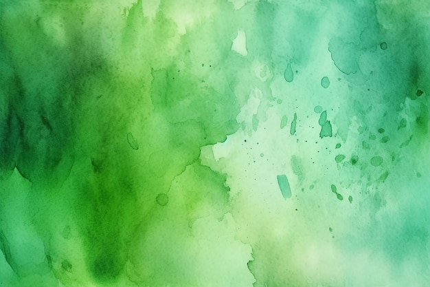 Aquarelle verte fond abstrait