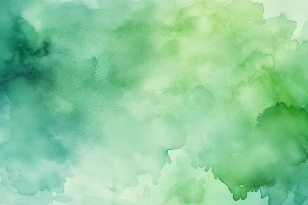 Aquarelle verte fond abstrait