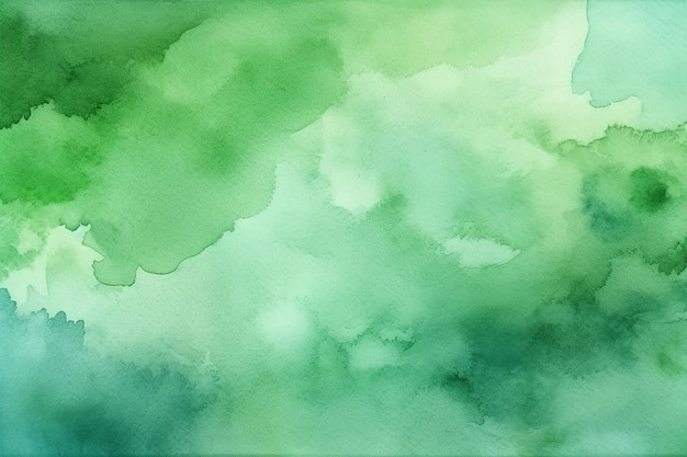 Aquarelle verte fond abstrait