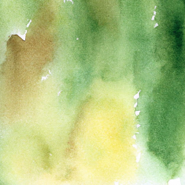 Une aquarelle verte et jaune d'un fond aquarelle vert et jaune.