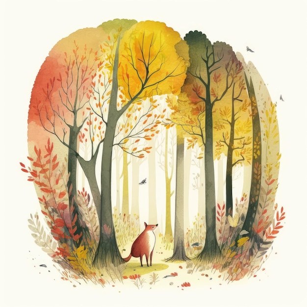 Aquarelles d'automne générées par l'IA