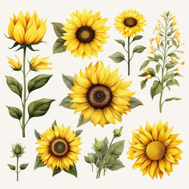 aquarelles tournesols