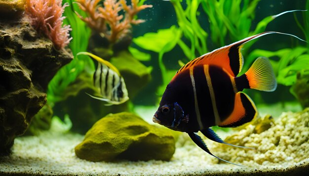 Photo un aquarium avec un poisson et un poisson dedans