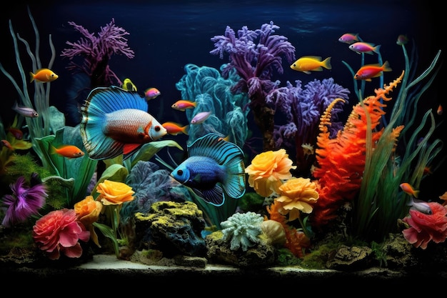 Aquarium de poissons tropicaux