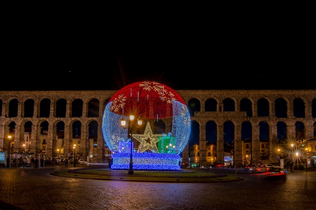 L'aqueduc de Ségovie à Noël