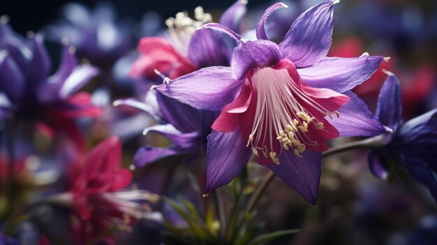 Aquilegia de près