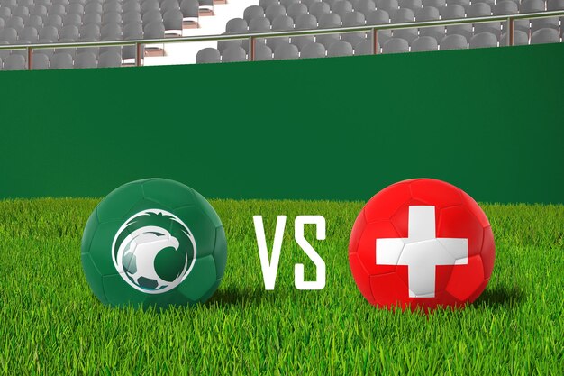 Photo arabie saoudite vs suisse au stade
