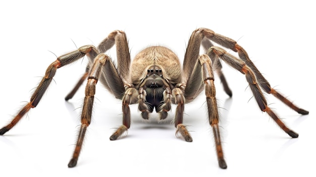 Photo une araignée en plein corps.