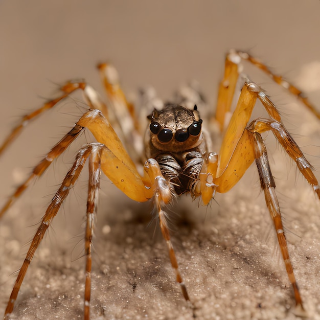 Photo une araignée qui a le nom du photographe dessus