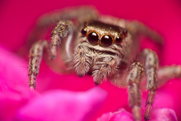 Araignée sauteuse sur la nature