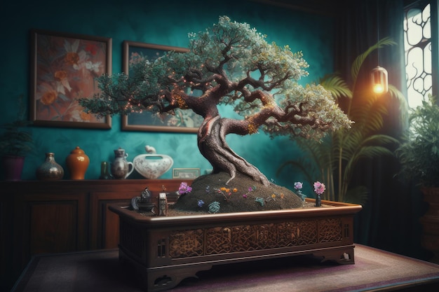 Arbre d'art Bonsai Générer Ai