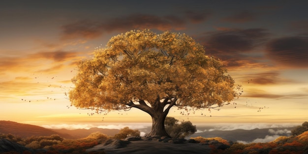 arbre d'automne fascinant, le secret de la nature vous murmure sa sagesse