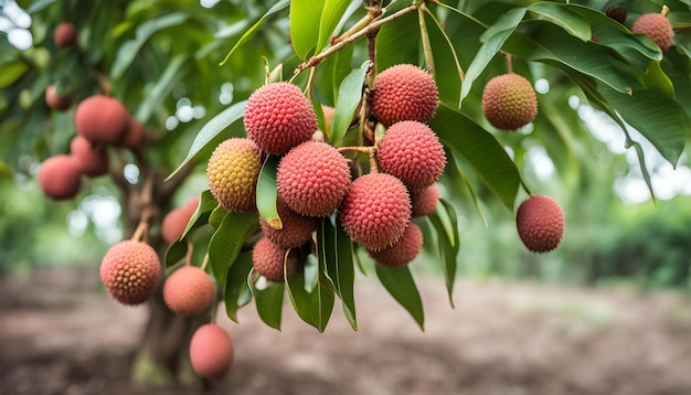 Photo un arbre avec beaucoup de fruits qui sont sur lui