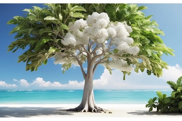 Arbre de beauté blanc nature tropical