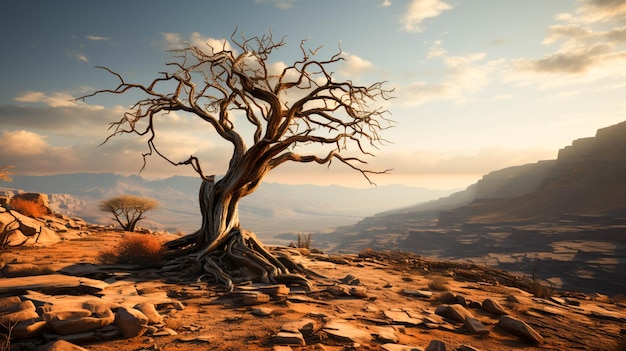 Un arbre centenaire dans le désert