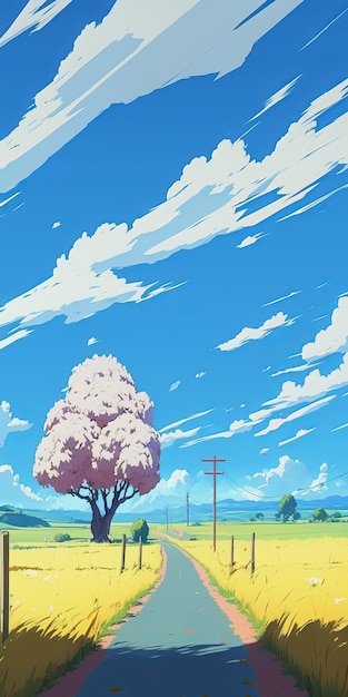 Un arbre dans le domaine de l'anime