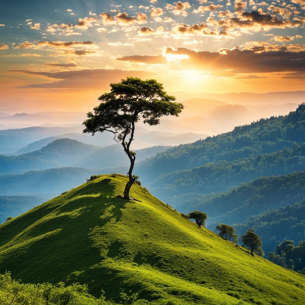 arbre dans la montagne