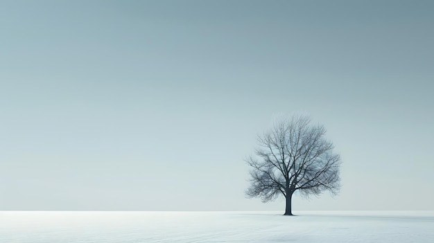 un arbre dans la neige avec une citation de l'auteur