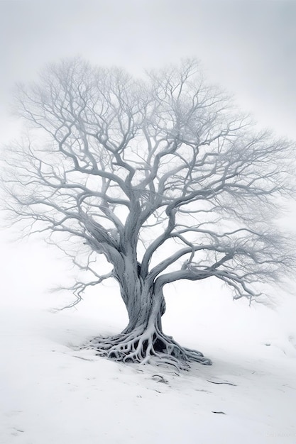 Un arbre dans la neige