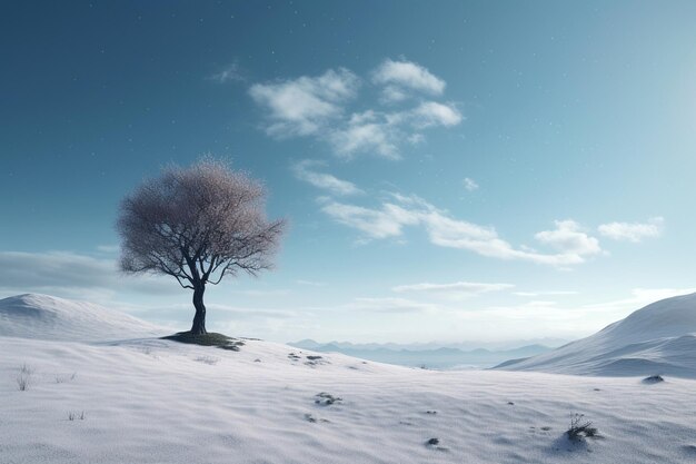 Un arbre dans la neige