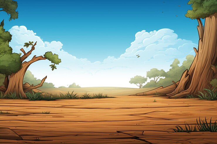 Photo arbre dessin animé images d'arrière-plan et espace de copie