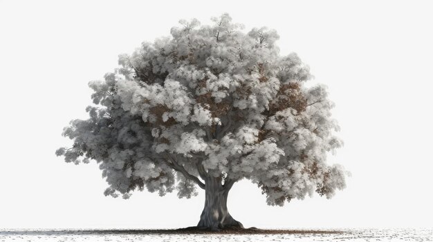 Un arbre avec du givre dessus