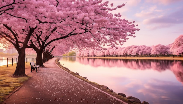 Photo arbre à fleurs de cerise