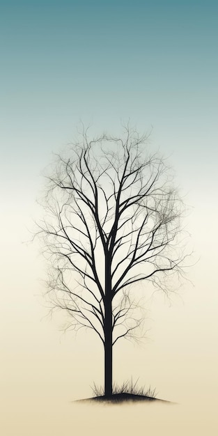 Un arbre sur fond blanc