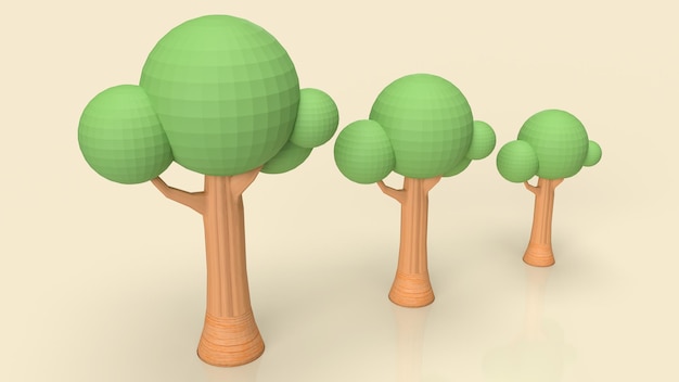 L'arbre sur fond clair pour l'écologie ou le rendu 3d du concept abstrait