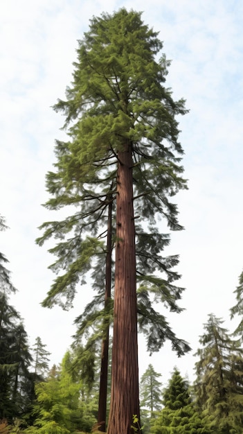 Arbre isolé sur fond blanc